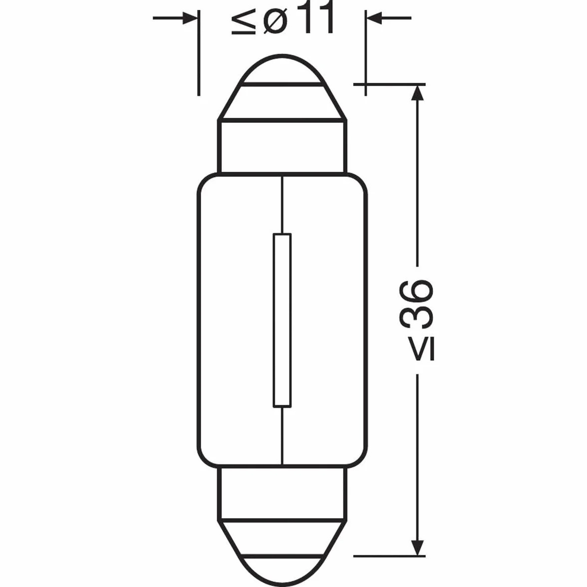 OSRAM 6418-02B Żarówka Samochodowa C5W, 12V, 5W, 2 Sztuki